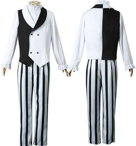 AIUKAKP Nikolai Cosplay Outfit Uniform Bungo Dogs Cosplay Costume Hat Sigma Costume Wig Cape White Halloween in Saudi Arabia