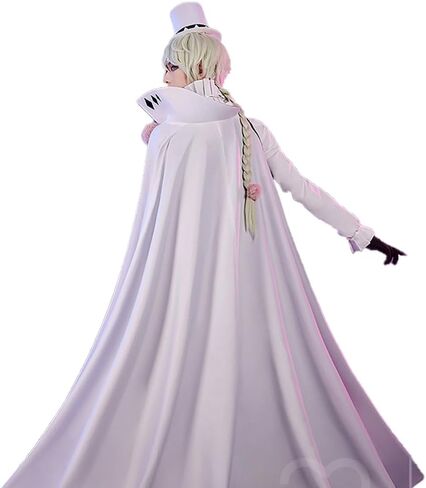 AIUKAKP Nikolai Cosplay Outfit Uniform Bungo Dogs Cosplay Costume Hat Sigma Costume Wig Cape White Halloween in Saudi Arabia