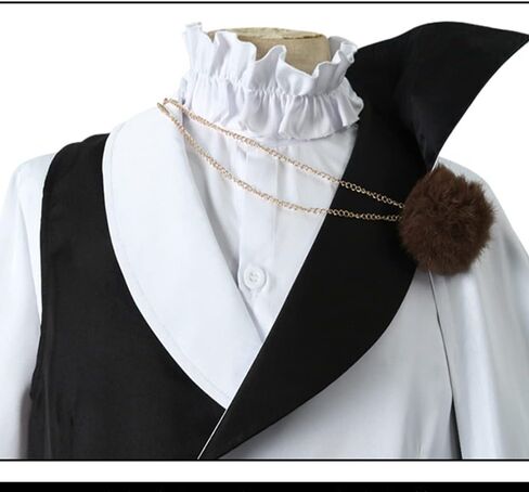 AIUKAKP Nikolai Cosplay Outfit Uniform Bungo Dogs Cosplay Costume Hat Sigma Costume Wig Cape White Halloween in Saudi Arabia