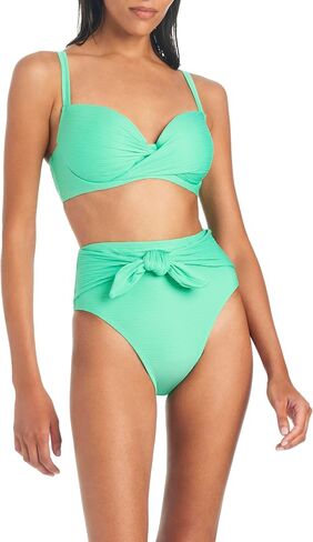 Jessica Simpson Women's Standard 2-Piece Swimsuit: Twisted D-Bra Top with High Waist Bikini Bottom in Saudi Arabia