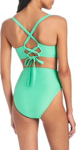 Jessica Simpson Women's Standard 2-Piece Swimsuit: Twisted D-Bra Top with High Waist Bikini Bottom in Saudi Arabia