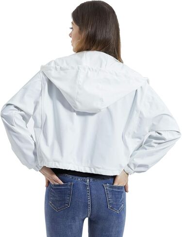 سترة فضفاضة بغطاء رأس للنساء من DIASHINY، معطف مطر بسحاب in Kuwait