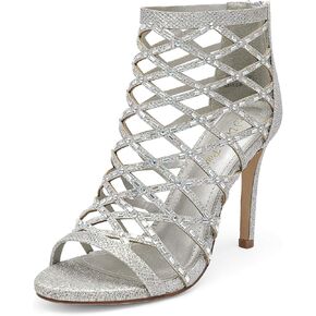 DREAM PAIRS Women's Rhinestone Ankle Strap Open Toe Stiletto Heel Sandals Cutout Dress Pump Shoes