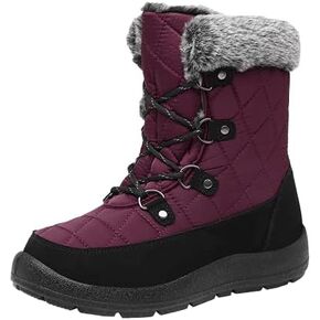 Women's Waterproof Winter Snow Boots Warm Insulation Outdoor Cold Weather Boot for Women Lightweight Fur Lined Non Slip