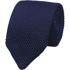 Elfeves Men's Skinny Knit Tie Vintage Smart Patterned Solid Color Casual Necktie in Saudi Arabia
