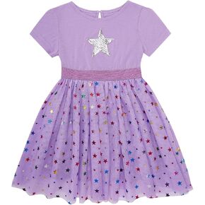 DaniChins Girls Tutu Dress Layered Tulle Sparkle Dress for Girls