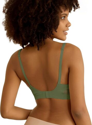 Niidor Seamless Wireless Bra V Neck Invisible Comfort Bra Breathable Wirefree Bralette Thin Soft Everyday Bra for Women in Kuwait