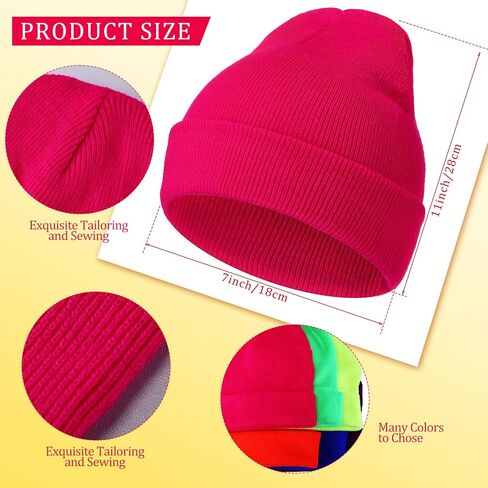 12 قطعة من القبعات الصغيرة والقفازات الشتوية 6 قطع قبعات صغيرة شتوية دافئة 6 ازواج قفازات شتوية للجنسين قفازات حرارية محبوكة للنساء والرجال للطقس البارد، الوان زاهية، مقاس واحد, ألوان زاهية, One Size in Kuwait