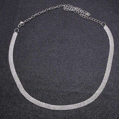 جوكتوب حزام مزين بحجر الراين مقاس 44 انش، حزام مزين بسلسلة كريستال للزفاف، حزام خصر انيق للنساء للفساتين in Kuwait