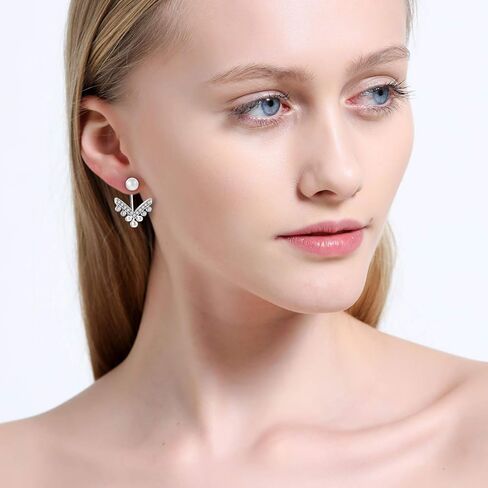 18/21 زوجًا من أقراط الأذن المتعددة على شكل زهرة اللوتس للنساء والفتيات - مجموعة أقراط مسمارية من الخلف بتصميم أنيق من تشيكوسلوفاكيا بار فيروزي in Kuwait