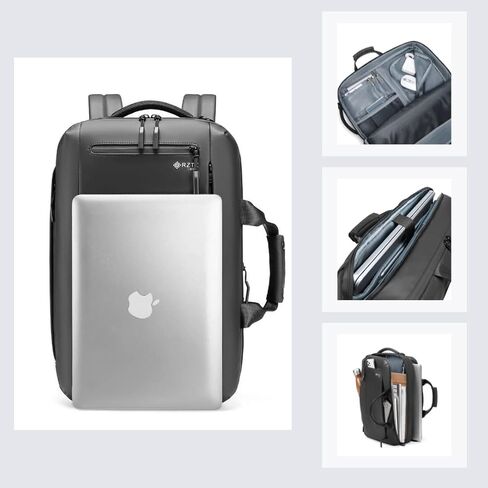 حقيبة ظهر احترافية خفيفة الوزن من بيزنس سمارت، كبيرة جدًا 25 لتر معتمدة من الطيران ومقاومة للماء، حقائب ظهر للابتوب مقاس 17 انش، اسود، مقاس L، حقائب ظهر للسفر, أسود in Kuwait