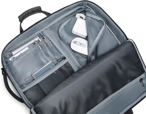 حقيبة ظهر احترافية خفيفة الوزن من بيزنس سمارت، كبيرة جدًا 25 لتر معتمدة من الطيران ومقاومة للماء، حقائب ظهر للابتوب مقاس 17 انش، اسود، مقاس L، حقائب ظهر للسفر, أسود in Kuwait