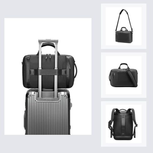 حقيبة ظهر احترافية خفيفة الوزن من بيزنس سمارت، كبيرة جدًا 25 لتر معتمدة من الطيران ومقاومة للماء، حقائب ظهر للابتوب مقاس 17 انش، اسود، مقاس L، حقائب ظهر للسفر, أسود in Kuwait
