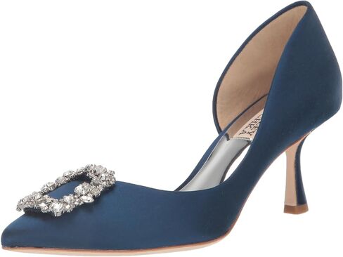 Badgley Mischka Women's Fabia II Kitten Heels with Crystal Buckle in Saudi Arabia