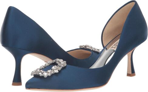 Badgley Mischka Women's Fabia II Kitten Heels with Crystal Buckle in Saudi Arabia
