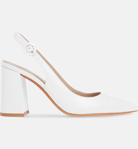 Womens Slingback Block Heels Pointed Closed Toe Work Dress Shoes | Chunky Heels, Sling Back Heels, Party Dress Shoes, Wedding Shoes, Slip On in Saudi Arabia