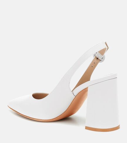 Womens Slingback Block Heels Pointed Closed Toe Work Dress Shoes | Chunky Heels, Sling Back Heels, Party Dress Shoes, Wedding Shoes, Slip On in Saudi Arabia