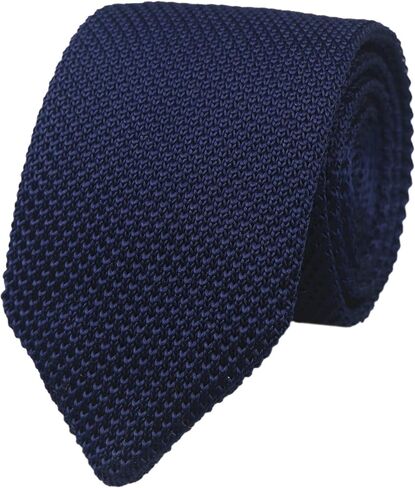 Elfeves Men's Skinny Knit Tie Vintage Smart Patterned Solid Color Casual Necktie in Kuwait
