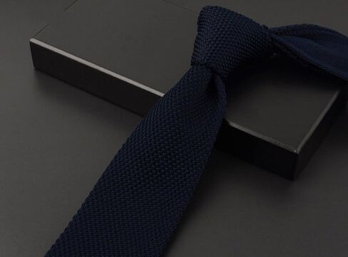 Elfeves Men's Skinny Knit Tie Vintage Smart Patterned Solid Color Casual Necktie in Kuwait