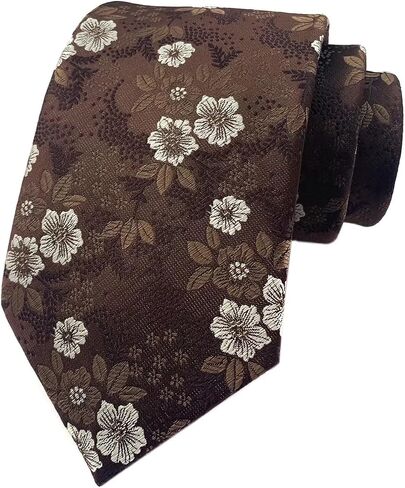 Mens Novelty Floral Wedding Tie Jacquard Woven Luxury Pattern Slim Necktie 3.15" in Kuwait