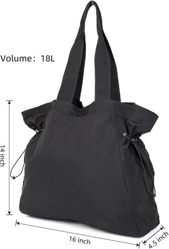ALUSBELL Large Side-Cinch Tote Bag for Women, Lightweight Shoulder Bag Travel Tote Handbags Hobo Bags for Shopping Gym Beach in Kuwait