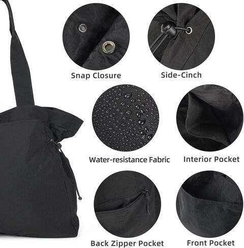 ALUSBELL Large Side-Cinch Tote Bag for Women, Lightweight Shoulder Bag Travel Tote Handbags Hobo Bags for Shopping Gym Beach in Kuwait