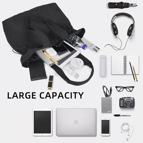 ALUSBELL Large Side-Cinch Tote Bag for Women, Lightweight Shoulder Bag Travel Tote Handbags Hobo Bags for Shopping Gym Beach in Kuwait