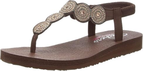 صندل نسائي من Skechers بتصميم نجوم ومظهر لامع من أحجار الراين in Kuwait
