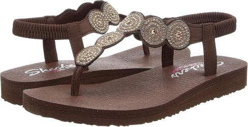 صندل نسائي من Skechers بتصميم نجوم ومظهر لامع من أحجار الراين in Kuwait