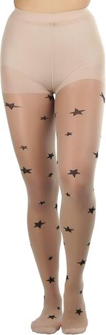 ToBeInStyle Women's Mystical Celestial Fishnet Tights in Saudi Arabia