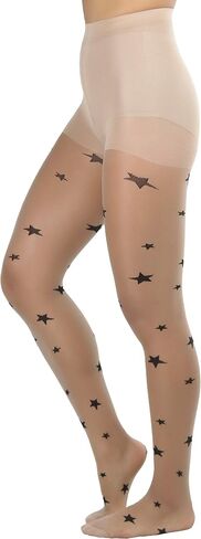 ToBeInStyle Women's Mystical Celestial Fishnet Tights in Saudi Arabia