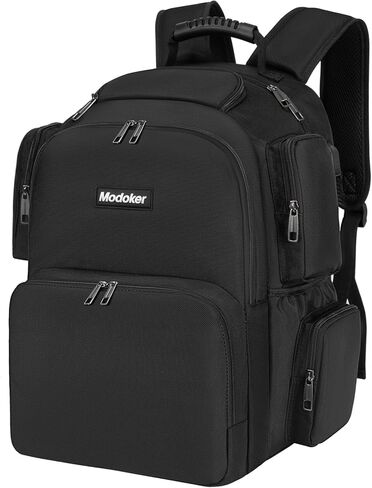 Modoker 18.9 Inch Travel Backpack for Men Computer Backpack with USB Charging Port Laptop Backpacks for Traveling on Airline Carry on Work Backpack Heavy Duty Backpack,Black in Kuwait