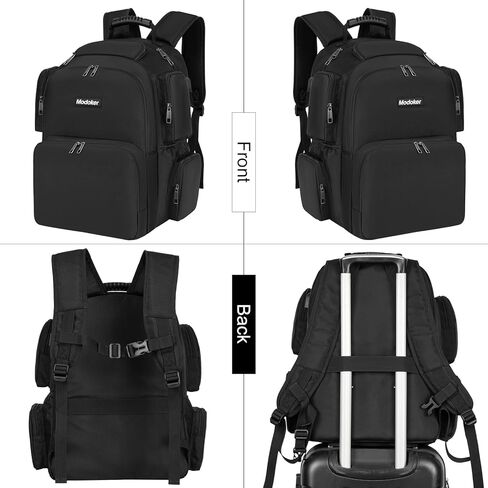 Modoker 18.9 Inch Travel Backpack for Men Computer Backpack with USB Charging Port Laptop Backpacks for Traveling on Airline Carry on Work Backpack Heavy Duty Backpack,Black in Kuwait