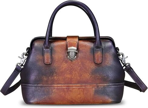 حقيبة يد من الجلد الطبيعي للنساء محفظة بمقبض علوي حقائب يدوية عتيقة حقيبة كروسبودي in Kuwait