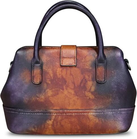 حقيبة يد من الجلد الطبيعي للنساء محفظة بمقبض علوي حقائب يدوية عتيقة حقيبة كروسبودي in Kuwait