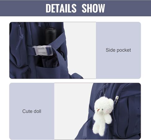 Freie Liebe Kawaii School Backpack for Girls Cute Aesthetic Backpack School Bookbag with Pin and Accessories in Kuwait
