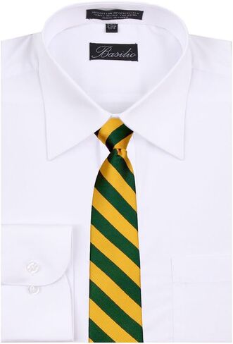 BUYYOURTIES Men's College Repp Stripe Print Striped Necktie Ties Many Colors in Kuwait
