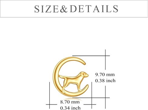 KECHO 14k Gold Animal Earrings Solid Gold Moon Stud Earrings for Women Girls 14K Real Gold Jewelry Gifts for Her in Kuwait