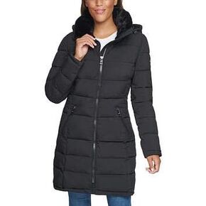 Andrew Marc Ladies' Long Stretch Parka (Black, X-Large) in Saudi Arabia