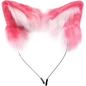 زي عصابة الرأس من Valpeak Cat Fox Ears لحفلات الهالوين وأعياد الميلاد (أحمر) in Kuwait