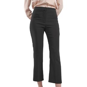 SANDY & SID Womens Pants Work Slacks High Rise Boot Cut Crop Straight Leg Trousers Business Office Casual Wear