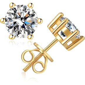 FANNIY Moissanite Stud Earrings, Women 925 Sterling Silver Screw Back Earrings D Color VVS1 Clarity Brilliant Lab Created Moissanite Diamond Earrings For Men in Saudi Arabia