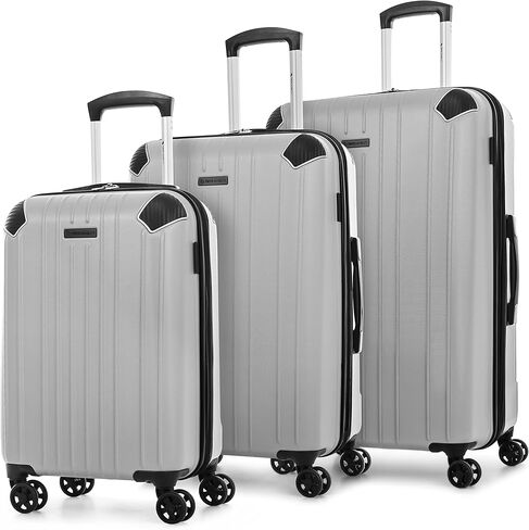 سويس موبيليتي مجموعة حقائب سفر بهيكل صلب من بي في جي كوليكشن مكونة من 3 قطع، حقائب قابلة للتوسيع بعجلات دوارة 360 درجة، مقبض قابل للسحب، 20 انش للحمل، مقاس متوسط 24 انش، حقائب كبيرة 28 انش، فضي, فضي in Kuwait