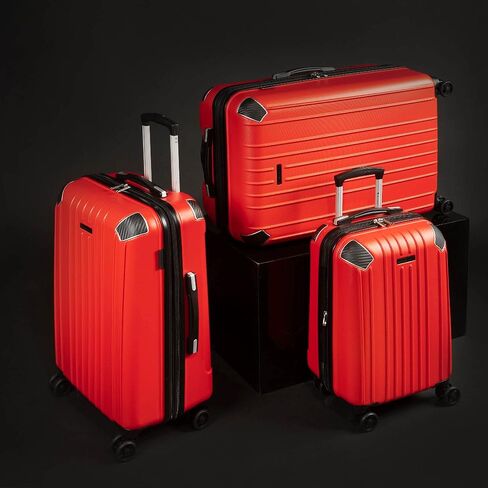 سويس موبيليتي مجموعة حقائب سفر بهيكل صلب من بي في جي كوليكشن مكونة من 3 قطع، حقائب قابلة للتوسيع بعجلات دوارة 360 درجة، مقبض قابل للسحب، 20 انش للحمل، مقاس متوسط 24 انش، حقائب كبيرة 28 انش، فضي, فضي in Kuwait