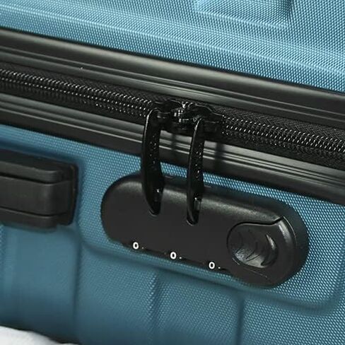 Hipack Hardside 3-Piece Spinner Luggage Set, Black, One_Size in Saudi Arabia