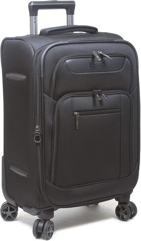 Dejuno Executive 3-Piece Spinner Luggage Set with USB Port, Black in Saudi Arabia