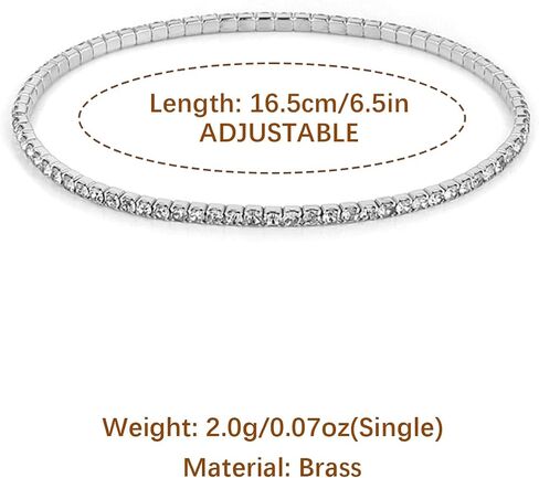 HZMAN 10 Pcs Tennis Bracelets Set for Women Girl 14K Gold Plated Dainty Cubic Zirconia Adjustable Stackable Stretch Bracelet Wedding Party Jewelry Gift in Saudi Arabia