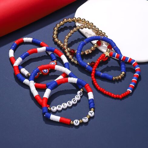 NVENF Rainbow Heishi Bracelets for Women Stackable African Vinyl Disc Bead Stretch Bracelets Bohemia Layered Surfer Bracelets Summer Beach Accessory in Saudi Arabia