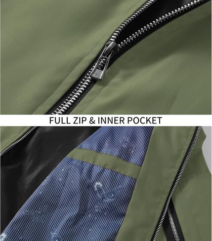 PEGENO Men's Lightweight Spring Fall Flight Bomber Jacket Sportwear Full Zip Windbreaker Casual Thin Coat in Saudi Arabia