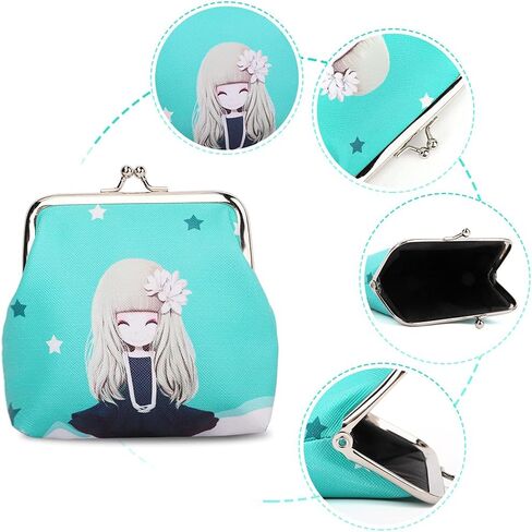 محفظة نقود معدنية من Oyachic مكونة من قطعتين من البولي يوريثان مع قفل بمشبك in Kuwait